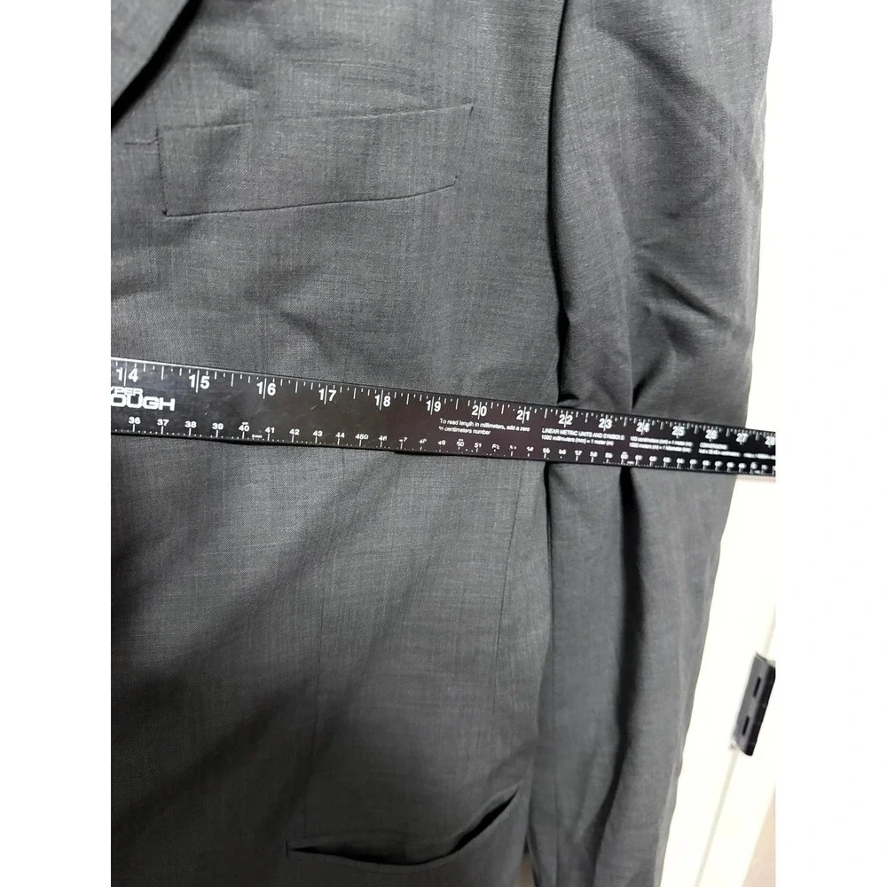 Hugo Boss Blazer Mens 44L Grey Virgin Wool Einstein Sigma US 3-Button Jacket
